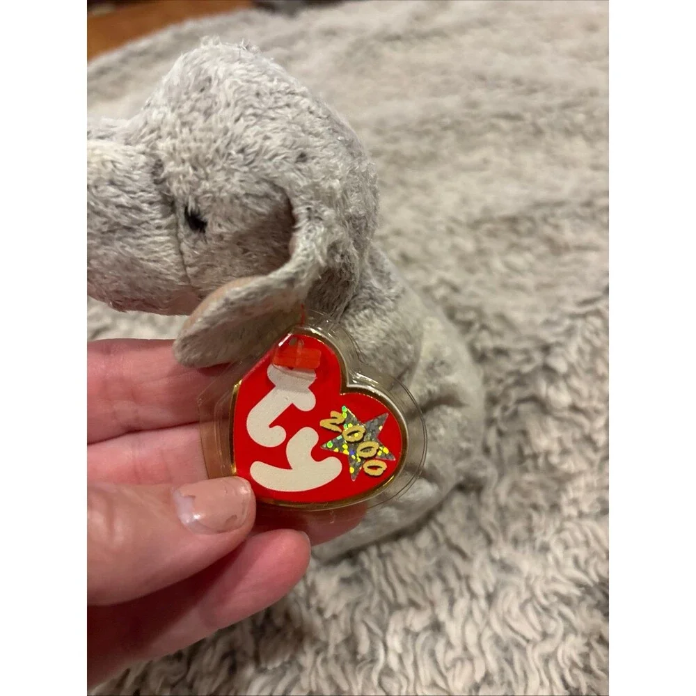 Ty Beanie Baby Tricks Dog Kids Small Grey Excellent‎ 2000 Collection Plush Toy